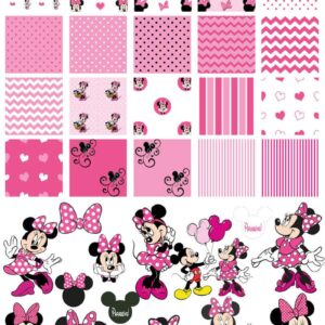 Kit de papel digital Minnie rosa