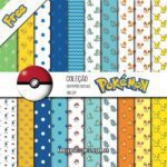 kit de papel digital pokemon grátis
