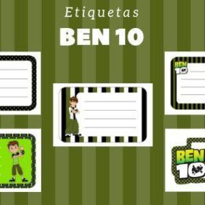 Kit de etiquetas escolares Ben 10