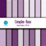 Mega kit de papéis digitais de Corações - Imagem 8