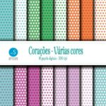 Mega kit de papéis digitais de Corações - Imagem 9