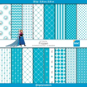 Kit de papel digital Frozen