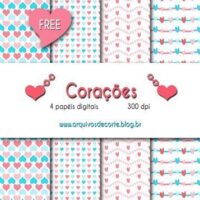 Papel digital de Corações
