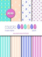 Combo Kits de Papéis Digitais de Páscoa - Imagem 5