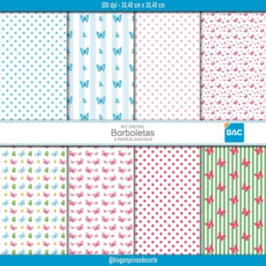 Papel digital Borboletas