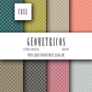 papel digital geométrico grátis