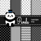 Kit de papel digital Panda