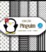 Papéis digitais – Arquivos de Corte Papel digital Pinguim