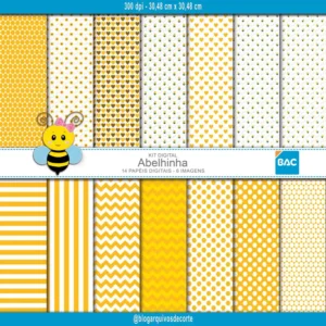 Papel digital Abelhinha