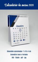 Calendários de mesa 2020