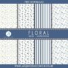 Papel digital Floral Azul
