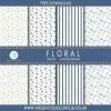 Papel digital Floral Azul