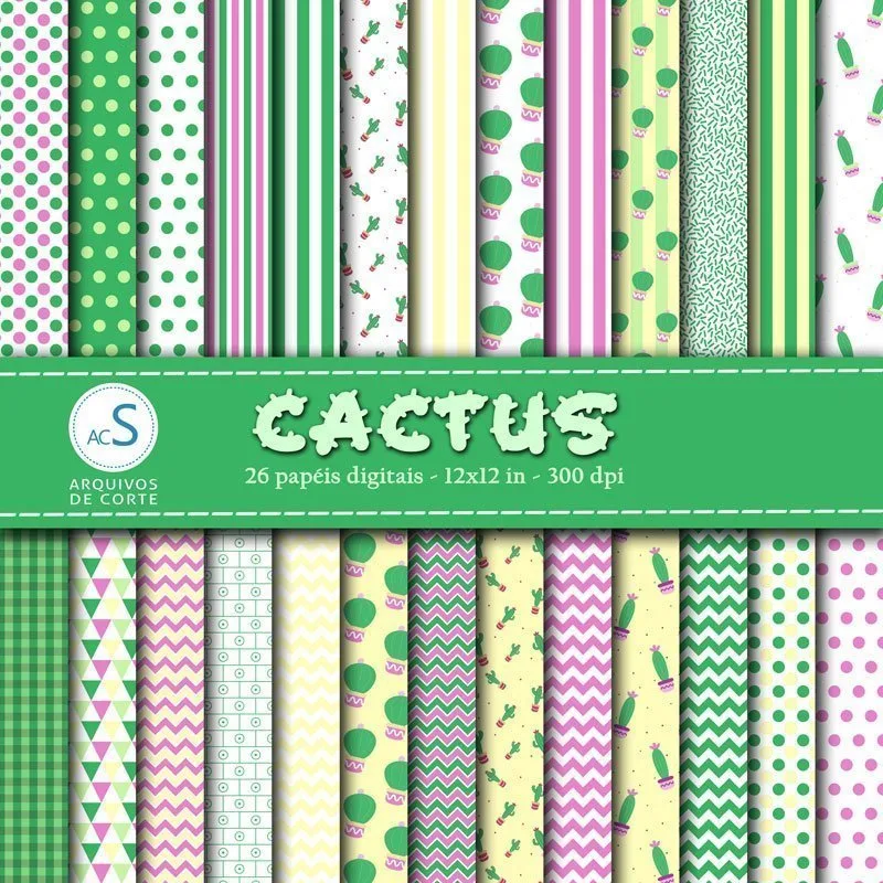 Papel digital Cactus