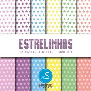 papel digital estrelinhas