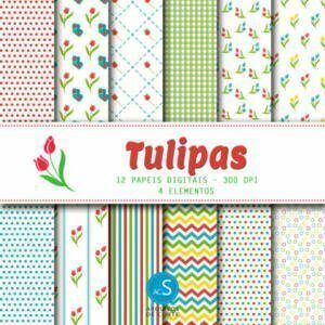 Papel digital Tulipas