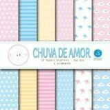 Papel digital Chuva de Amor