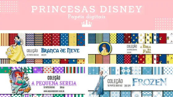 papeis digitais princesas disney 