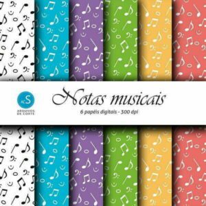 Papel digital Notas Musicais