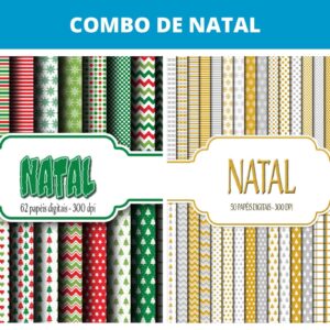 2 Kits de papel digital de Natal com desconto