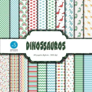 Kit de Papel Digital Dinossauros