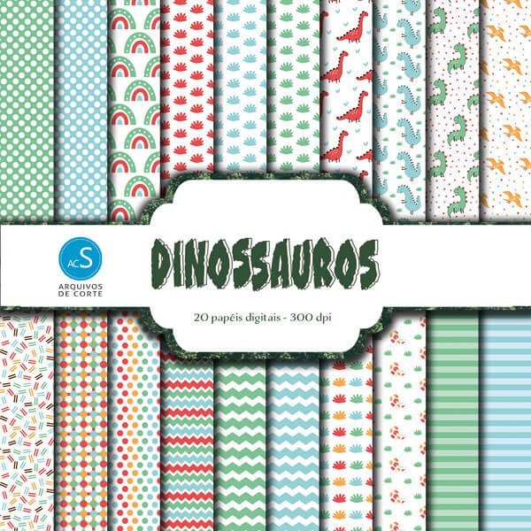 Kit Digital para imprimir dinossauro