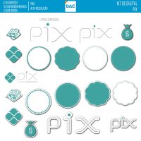 Kit Digital Pix | 22 Papéis Digitais + Clip-arts
