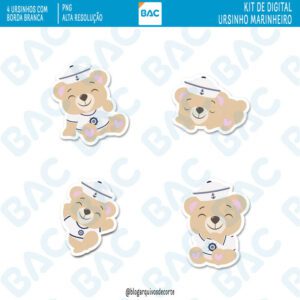 Kit Digital Ursinho Marinheiro