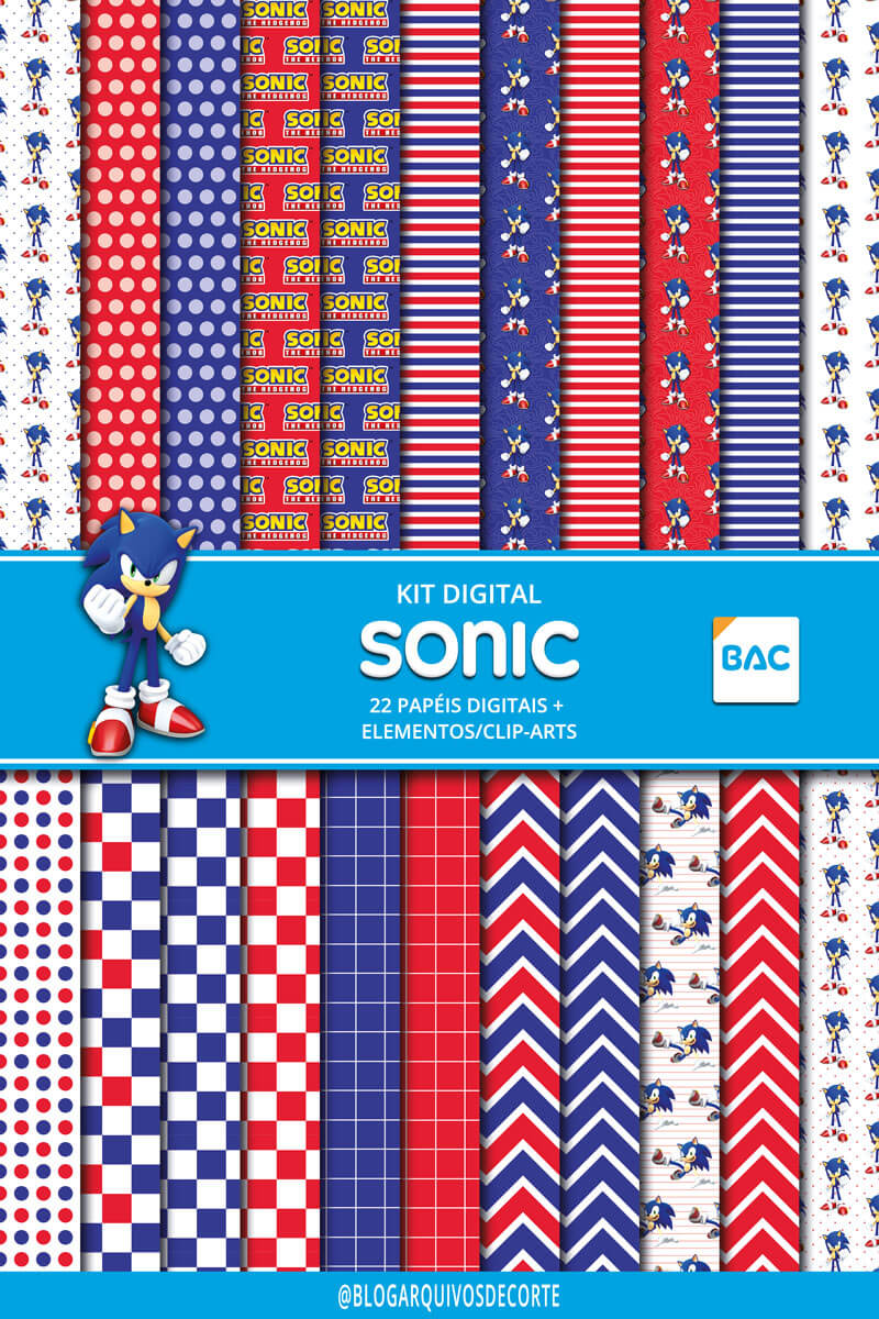Kit Digital Sonic – Png Fundo Transparente