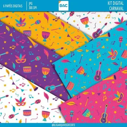 papel digital de carnaval