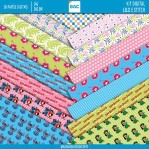 papel digital lilo e stitch