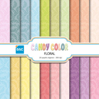 Papel digital Floral Candy Color