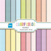 Papel digital Xadrez Candy Color
