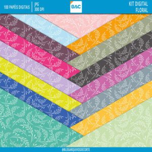 Kit de Papel Digital Floral