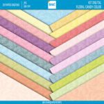 Papel digital Floral Candy Color