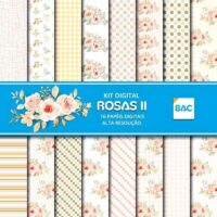 Kit de Papel Digital Rosas II