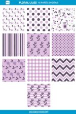 Papel Digital Floral Lilás