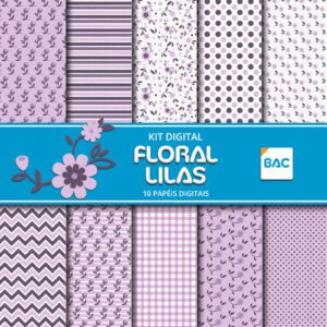 Papel Digital Floral Lilás
