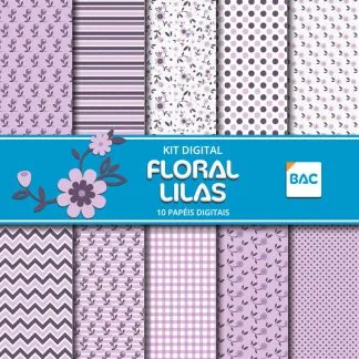 Papel Digital Floral Lilás