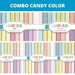 Combo de Papel Digital Candy Color