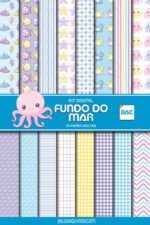 Kit de Papel Digital Fundo do Mar