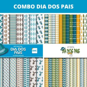 combo papel digital dia dos pais