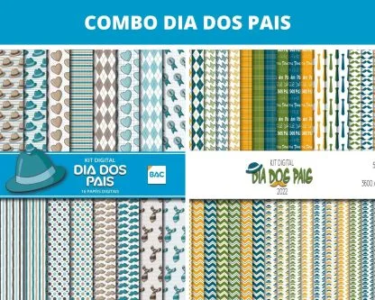 combo papel digital dia dos pais