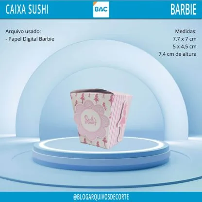 Kit Digital Festa Barbie - Caixa Sushi da Barbie
