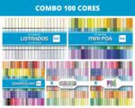 Combo de Papel Digital 100 cores