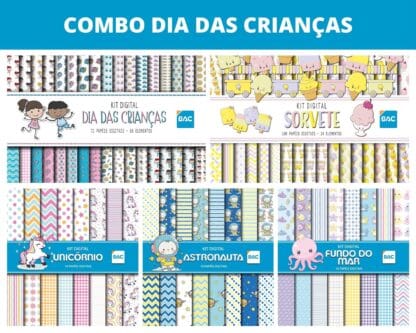 Combo Papel Digital Dia das Crianças