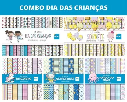Combo Papel Digital Dia das Crianças