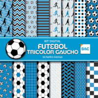 Kit de Papel Digital Tricolor Gaúcho