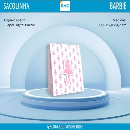 Kit Digital Festa Barbie - Sacolinha da Barbie