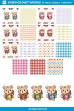 Papel Digital Ursinhos Aventureiros
