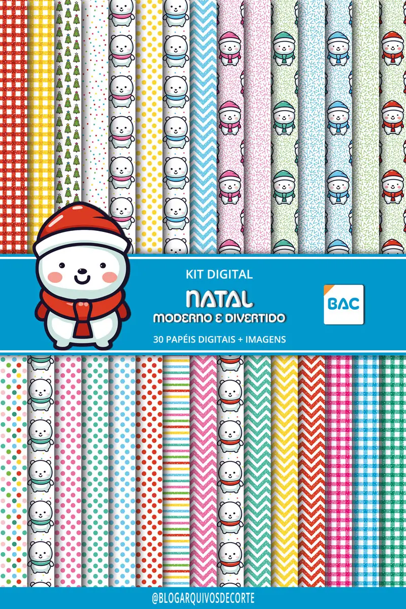 Kit Digital de Natal | Estilo Moderno e Divertido Kit Digital de Natal | Estilo Moderno e Divertido